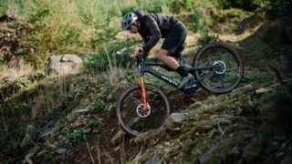 The Whyte E-Lyke 140 Works MTB on the trail