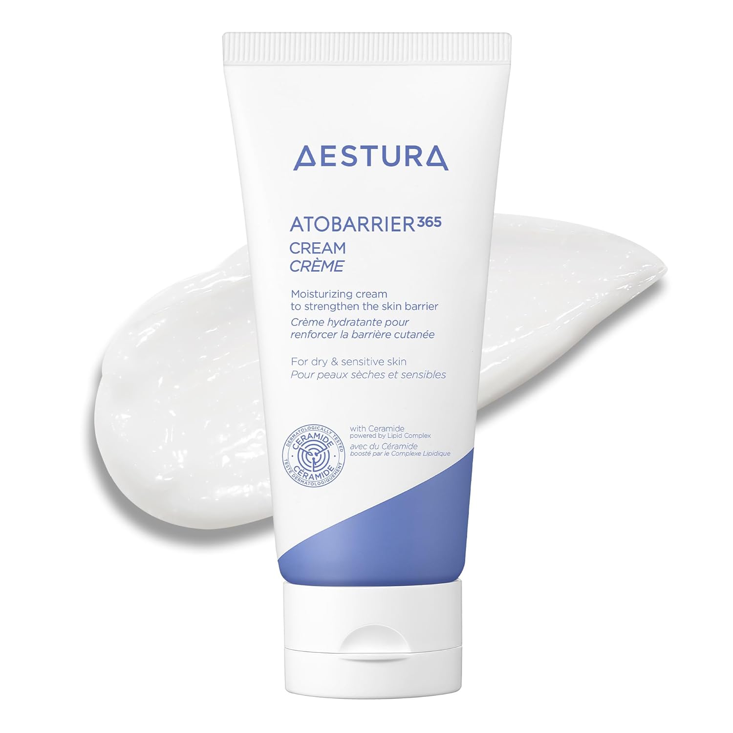AESTURA, Aestura Atobarrier365 Cream With Ceramides, Korean Face Moisturizer for Barrier Repair | 120h Lasting Hydration, Ceramide Capsules, Dry &amp; Sensitive Skin, Non-Comedogenic, 80 Ml / 2.70 Fl.oz.