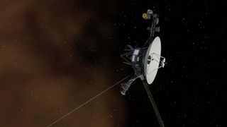 Artists conception of Voyager 1 spacecraft entering interstellar space