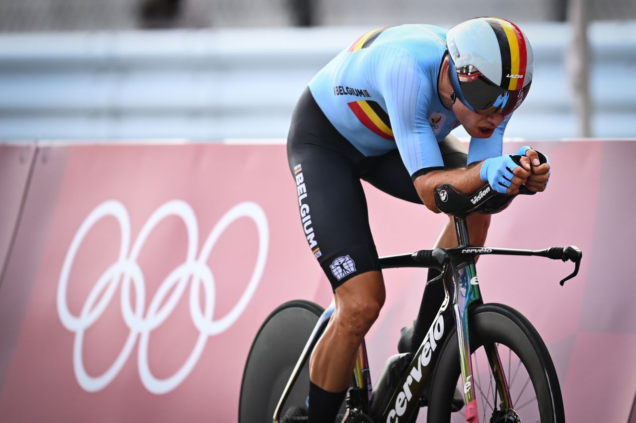 Wout van Aert competing at the Tokyo Olympics