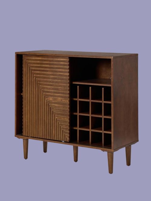Archie Accent Cabinet With Sliding Doors and Wine Storage