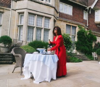 Hannah Sophia England's Clementine dress in red