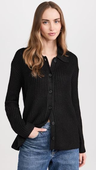 Z Supply Women's Lennie Cardigan, Black, S