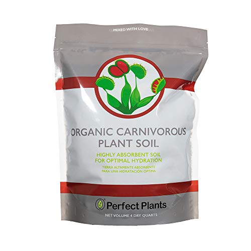Perfect Plants Carnivorous Plant Soil, 4 Qt, Venus Fly Trap Potting Mix | Organic Sphagnum Peat Moss and Perlite Blend for Flytraps, Sundews, Pitcher Varieties and Nepenthes, Holds Ideal Acidity