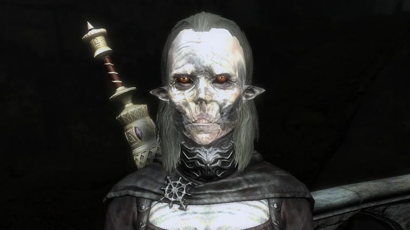 Serana from Skyrim, modded to look like a desiccated corpse.