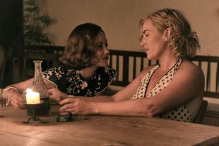 Marion Cotillard as Solange D’Ayen in a scene with Kate Winslet as Lee.
