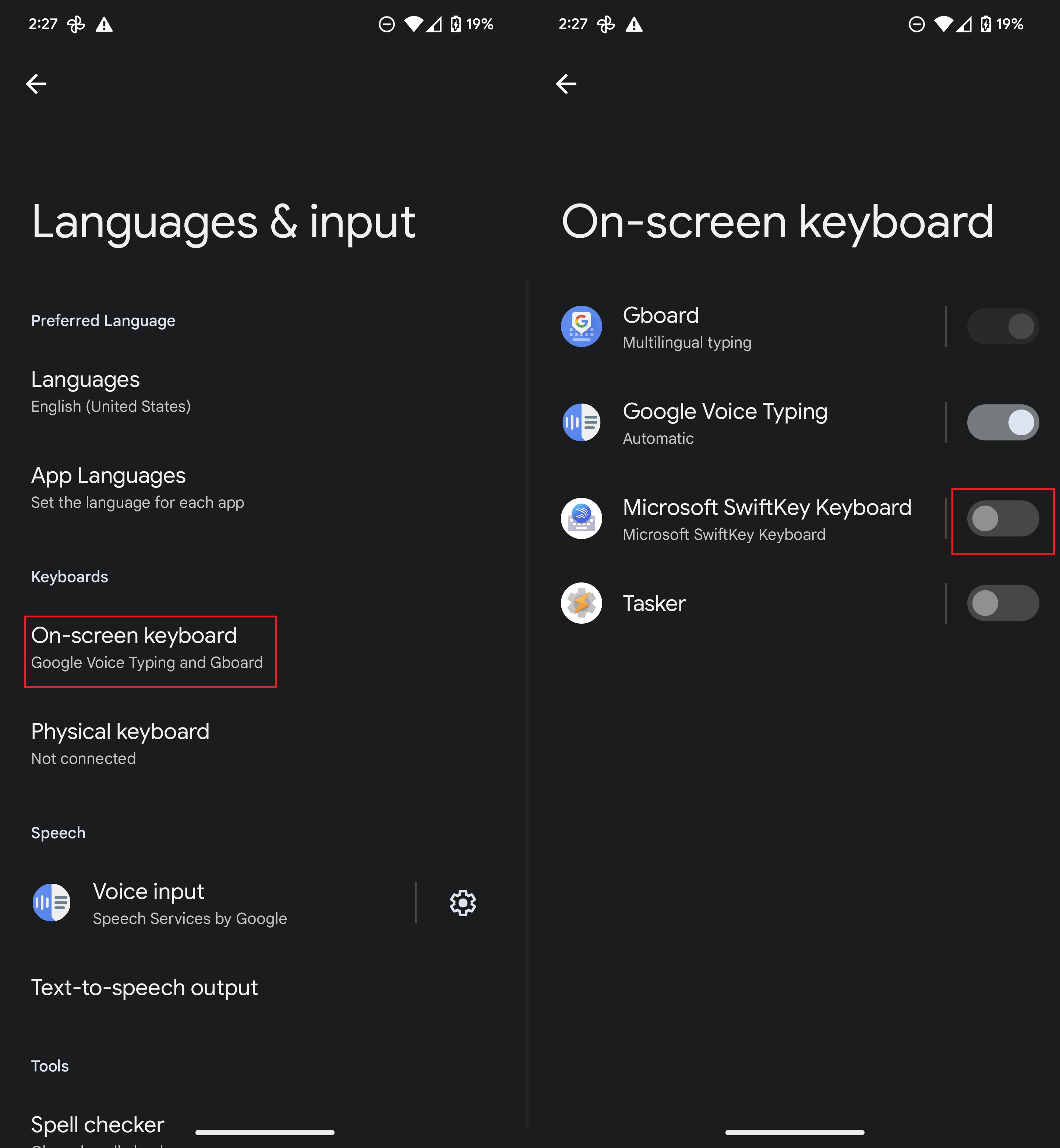 Cambiar teclado en Android - 2
