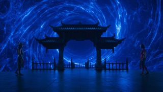 Kung Liao and Liu Kang in the Blue Portal