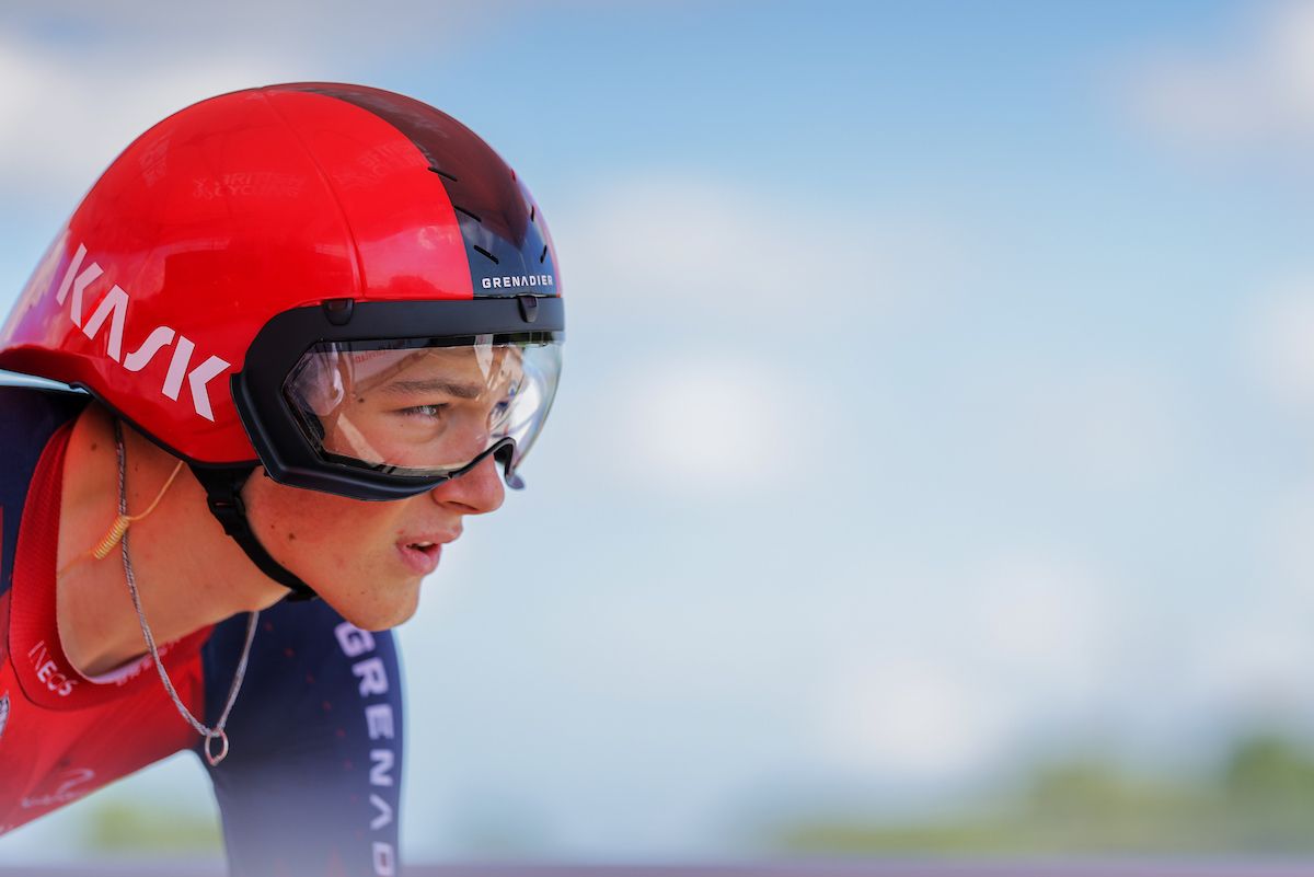 Picture by Alex Whitehead/SWpix.com - 21/06/2023 - Cycling - 2023 British National Road Championships - Croft Circuit, Darlington, England - Men's Elite Time Trial - Joshua Tarling of Ineos Grenadiers