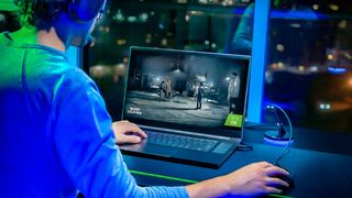 Razer Blade 17 in use for gaming