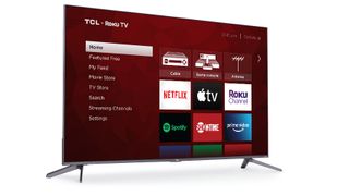 Roku TV operating system showcasing apps on the TCL 5-Series S535