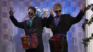 Andy Samberg and Justin Timberlake in the "Dick in a Box" digital short for Saturday Night Live.