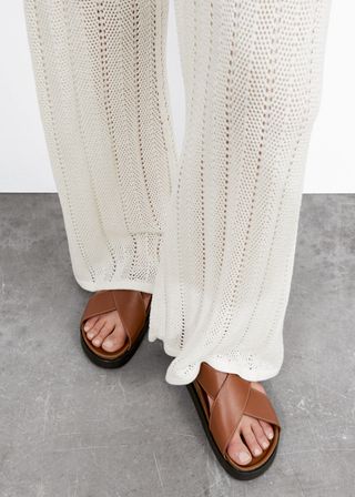 Criss-Cross Leather Sandals