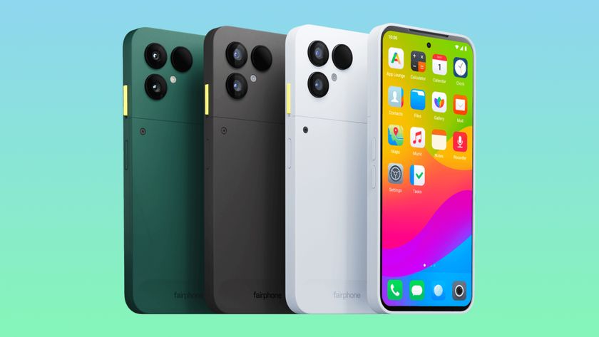 The Murena Fairphone Gen 6 against a gradient background. 