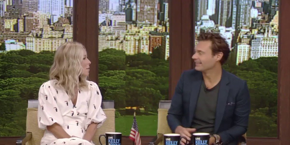 Kelly Ripa and Ryan Seacrest on Live with Kelly and Ryan