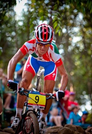 Burry Stander, pictured here in action at the 2011 UCI World Cup in Pietermaritzburg, South Africa, is focussing firmly on an Olympic medal this year.