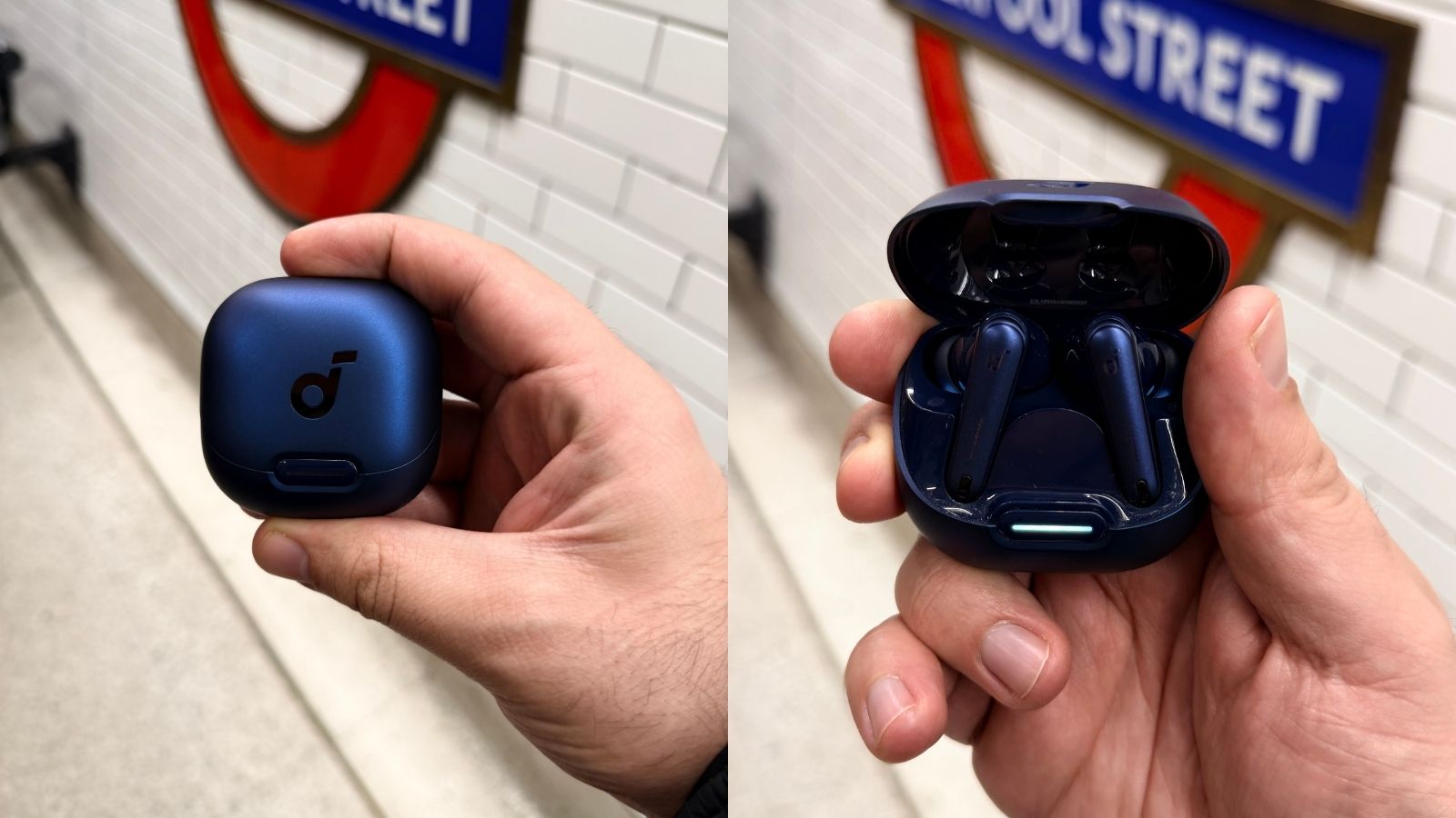 Soundcore Liberty 4NC on the tube being held