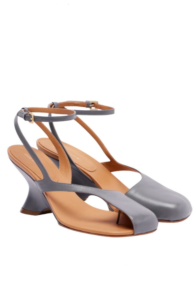 Dries Van Noten, 75 Leather Wedge Sandals