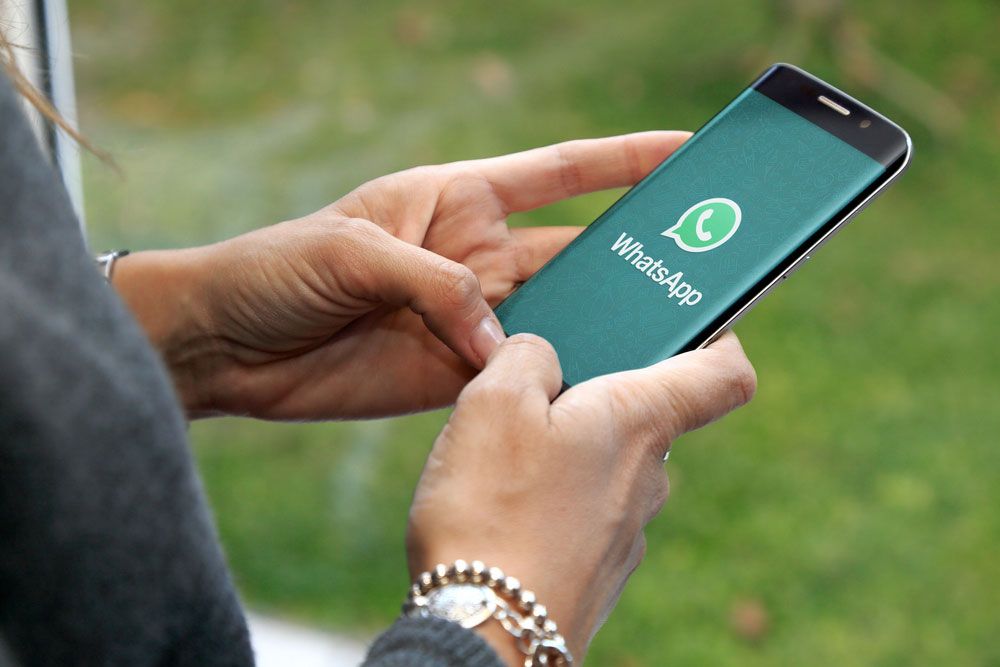 WhatsApp on a Samsung Galaxy phone.