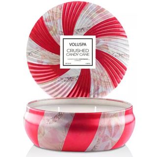 Voluspa Crushed Candy Cane 3-tier Candle