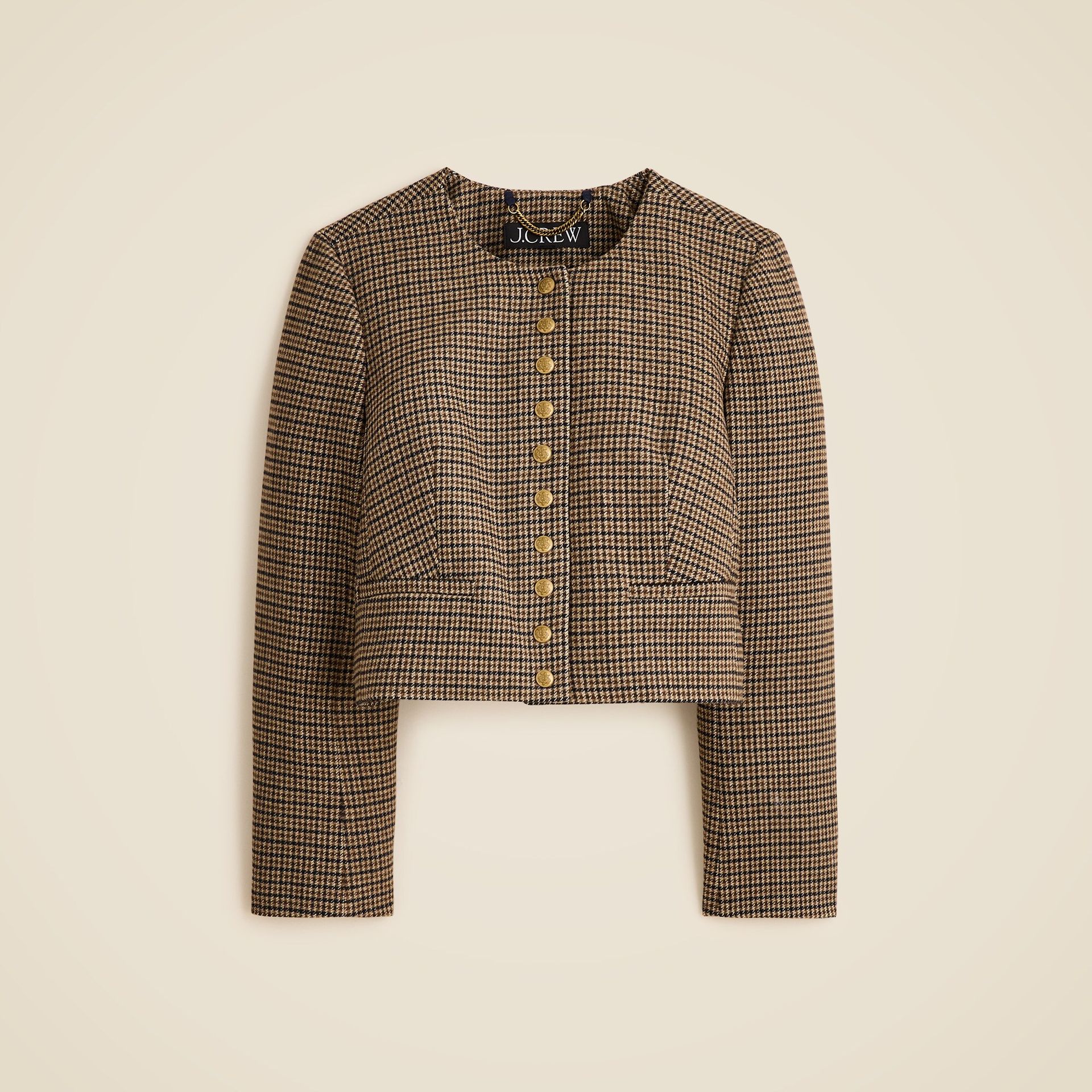 Bridgette Lady Jacket in Houndstooth Wool Blend
