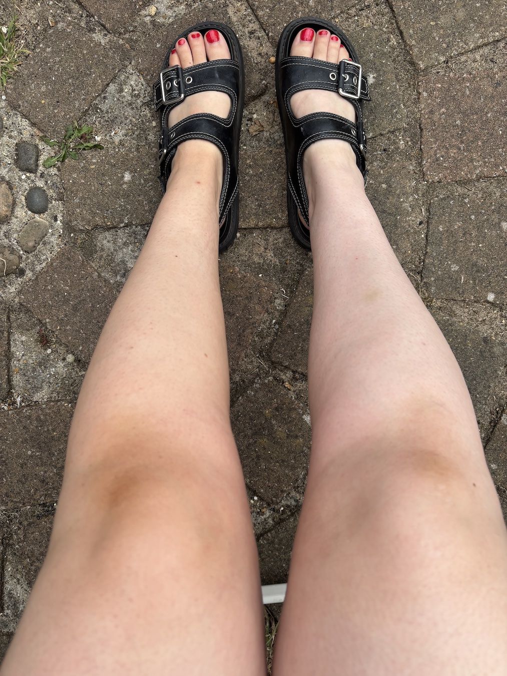 Mica Ricketts wearing this works tinted leg serum