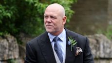 Mike Tindall departs from the Royal wedding of Peter Phillips and Harriet Sperling at All Saints' Church on June 06, 2026