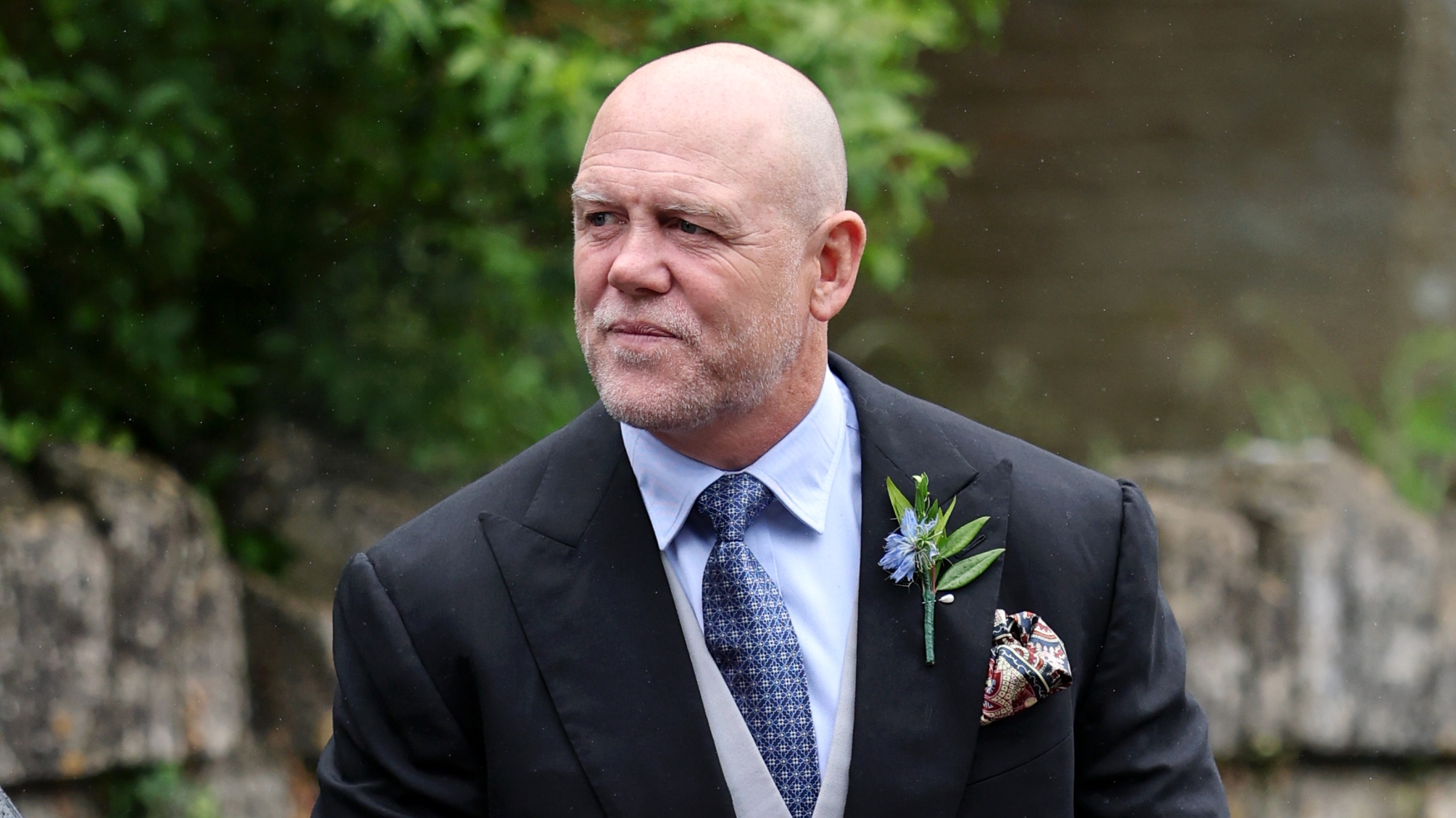 Mike Tindall departs from the Royal wedding of Peter Phillips and Harriet Sperling at All Saints' Church on June 06, 2026