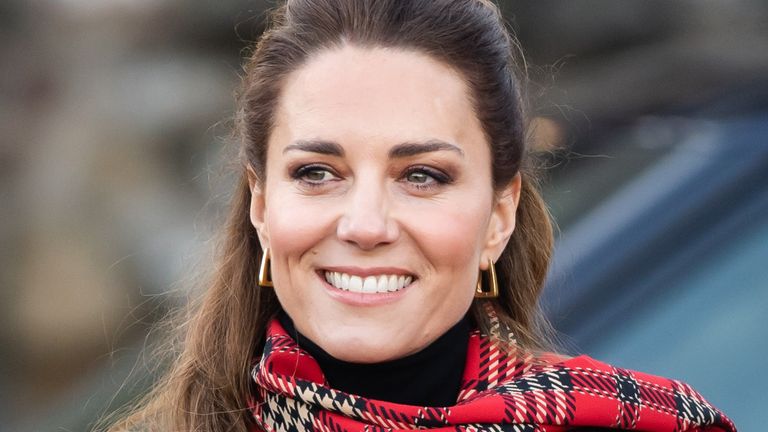 Catherine, Duchess of Cambridge during a visit to Cardiff Castle with Prince William, Duke of Cambridge on December 08, 2020