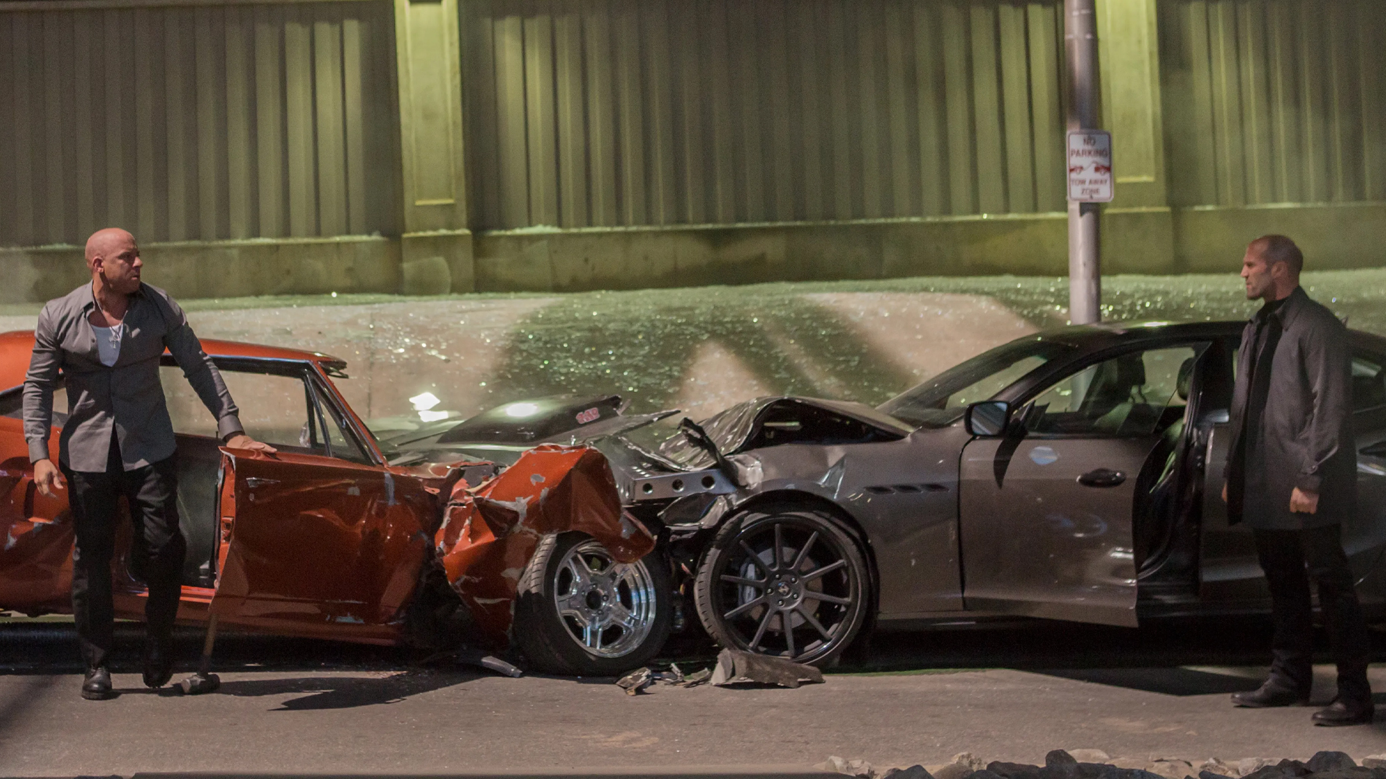 Vin Diesel and Jason Statham in 'Furious 7'.