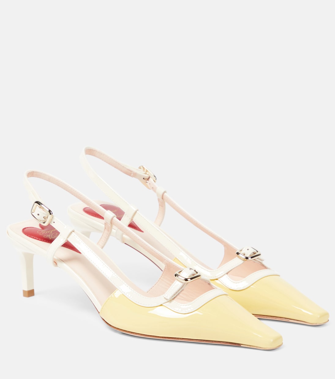Viv’ Canard Patent Leather Slingback Pumps