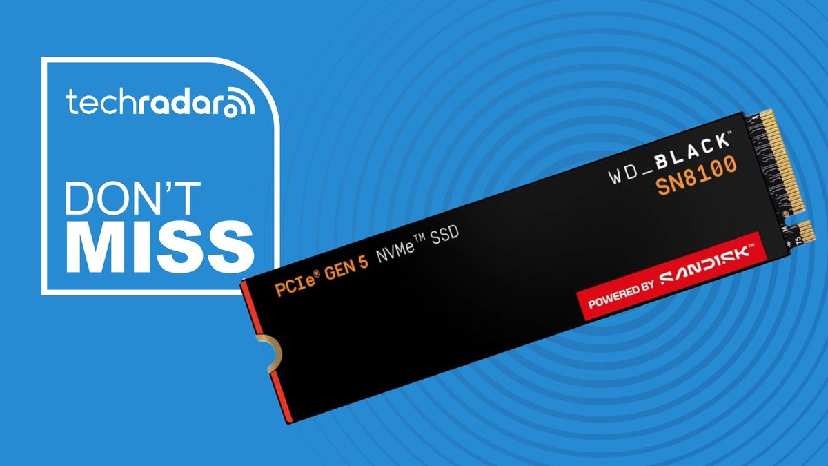 WD-Black's SN8100 2TB Gen 5 SSD hits a blazing-fast 14,900MB/s read speeds — and it's down to $400