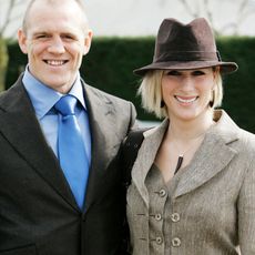 Zara Phillips and boyfriend, rugby player Mike Tindall attend the third day of Cheltenham Races