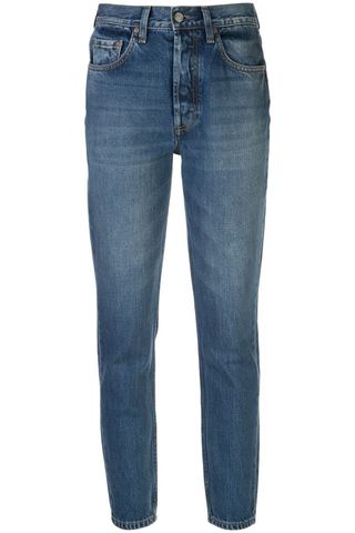 blue high rise jeans, best sustainable jeans
