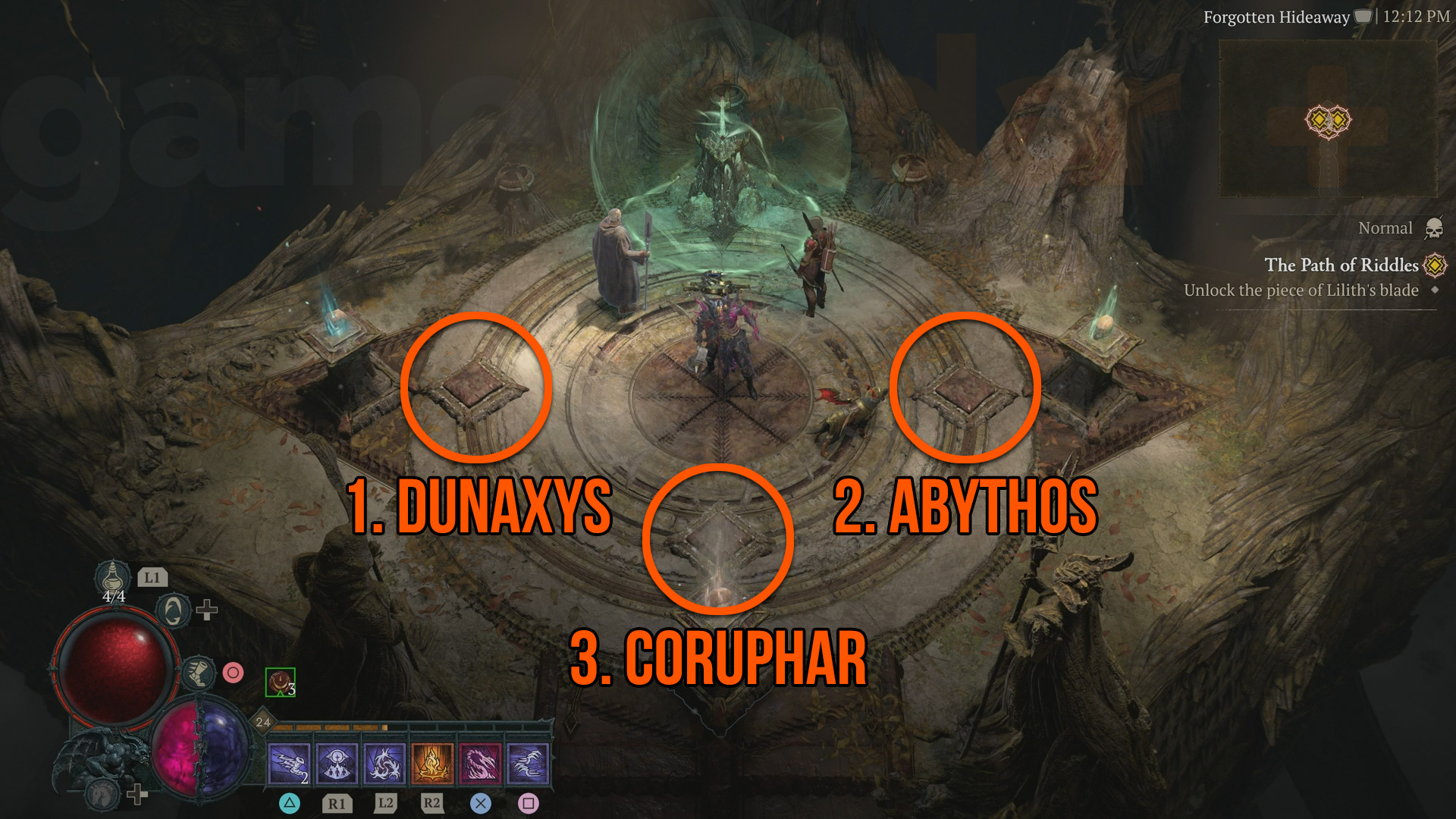 Diablo 4 The Path of Riddles solution for puzzle 3