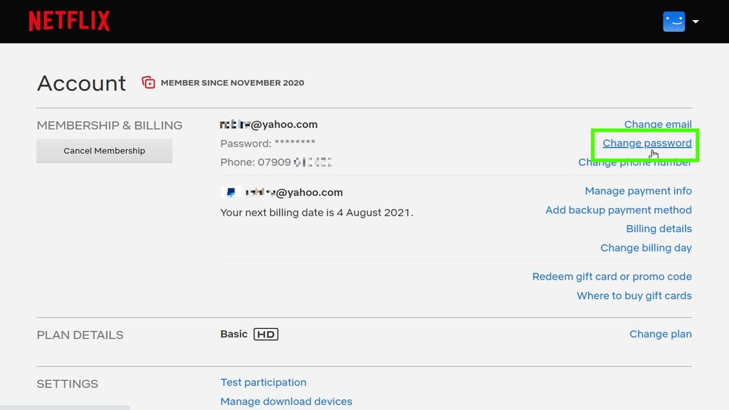 How to change your Netflix password Tom's Guide