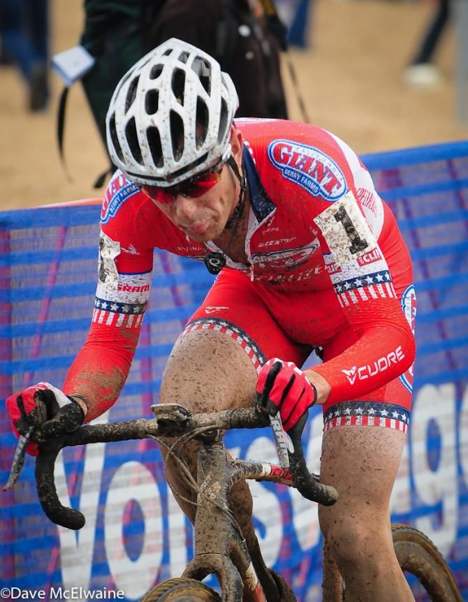 Yannick Eckmann (California Giant Cycling) fighting to retain second place with one lap to go