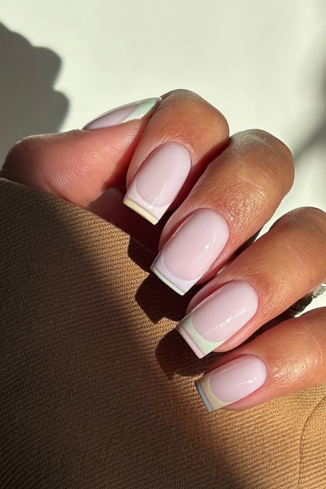 @gieos.room Double French Tip Nails