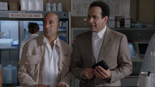 Stanley Tucci and Tony Shalhoub in Mr. Monk and the Actor