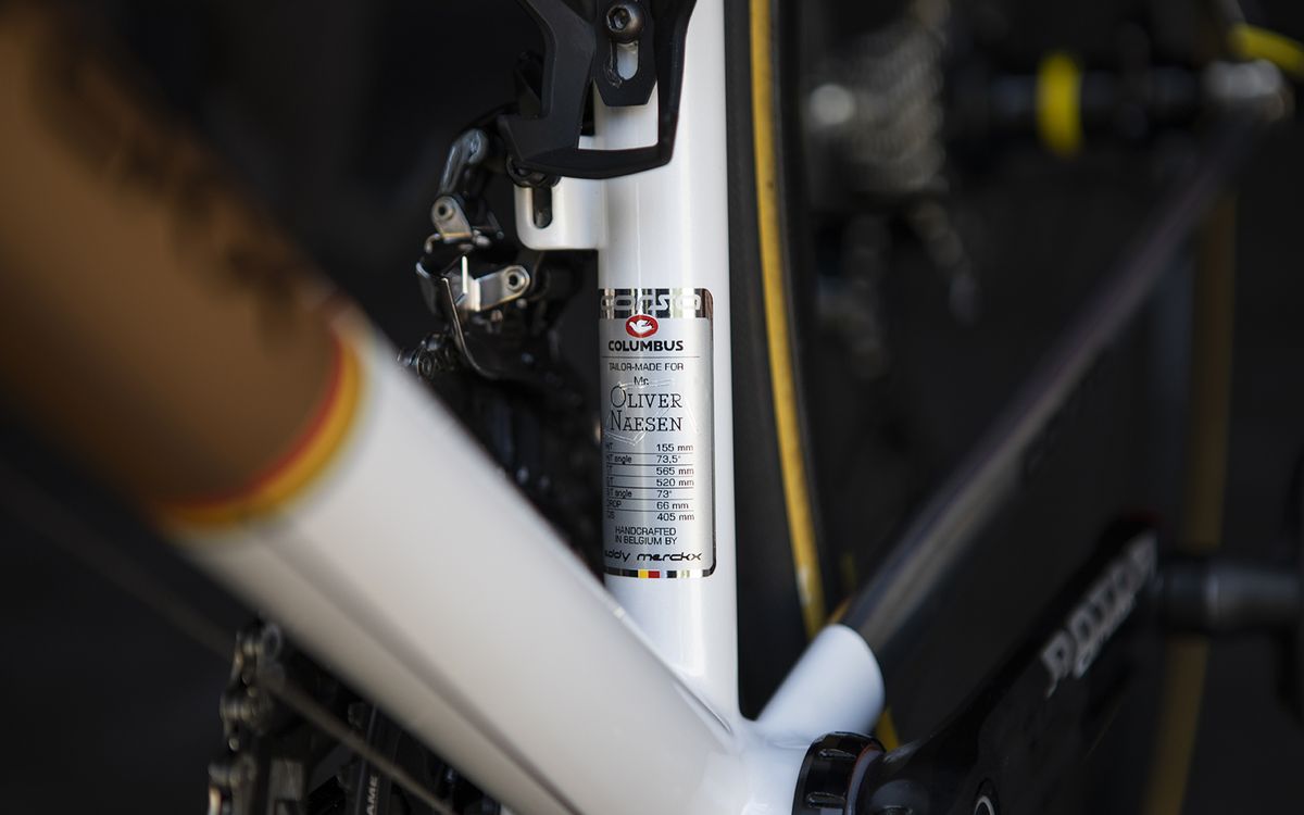 Labels on the seat tube denote the customisation from the MyCorsa offering
