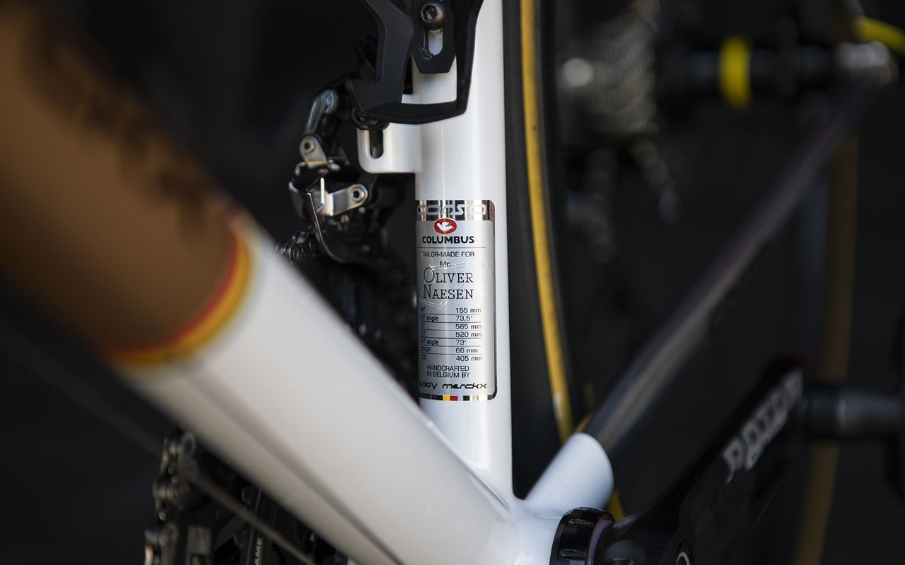 Labels on the seat tube denote the customisation from the MyCorsa offering