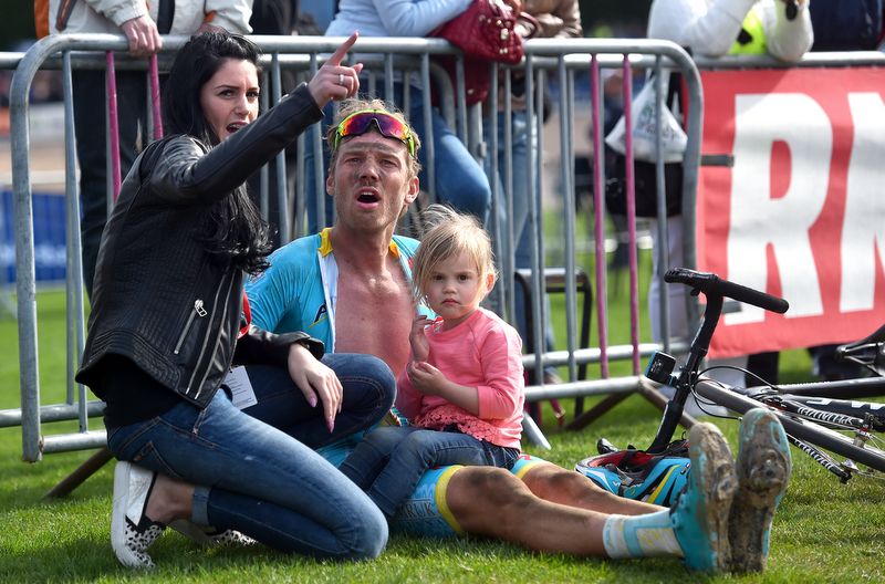Some family time for Lars Boom (Astana)