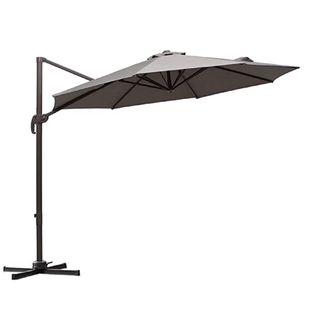 A sun umbrella for a patio space