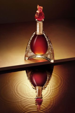 Martell Year of the Rabbit Assemblage du Lapin cognac in triangular crystal bottle topped with rabbit shaped topper