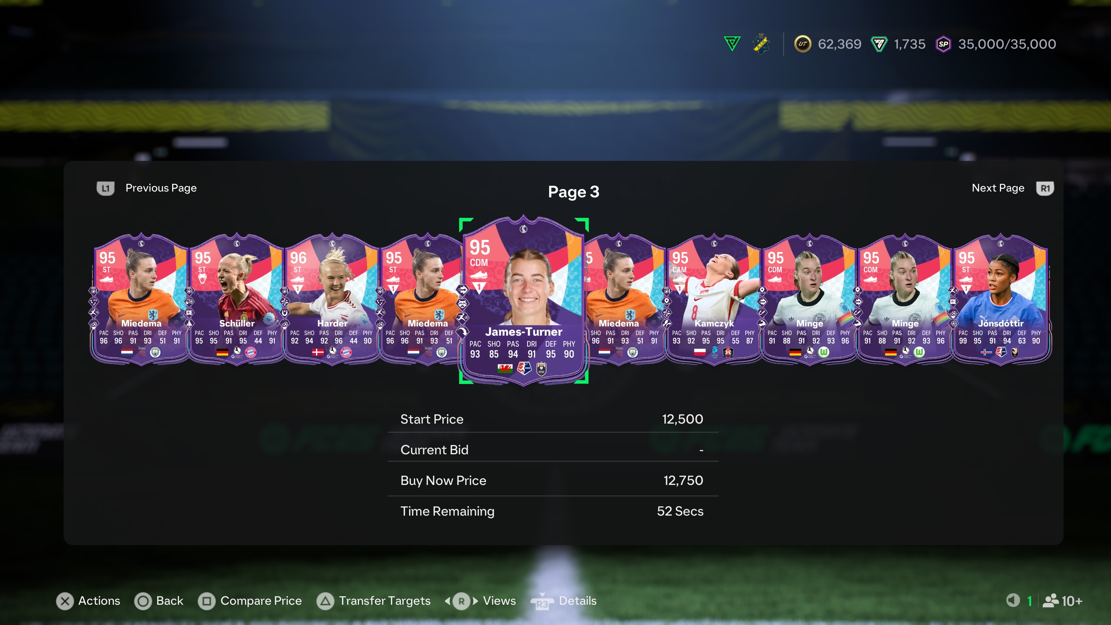 Euro 2025 cards on the FC 25 transfer market