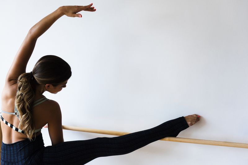 A dancer training in a studio