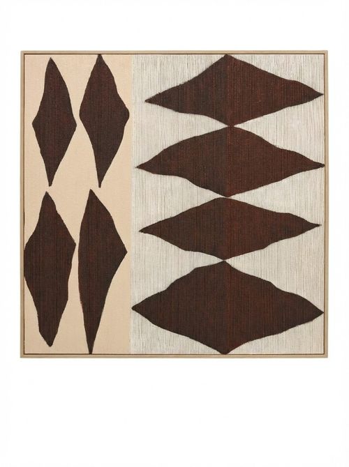 Rustic Diamond Textured Framed Canvas in 80 X 80cm