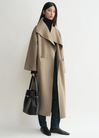 Signature Wool Cashmere Coat Truffle