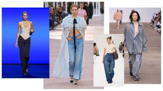 The anti-basic denim trend at Acne Studios, Schiaparelli, Chanel, Stella McCartney Spring 2025 runway shows