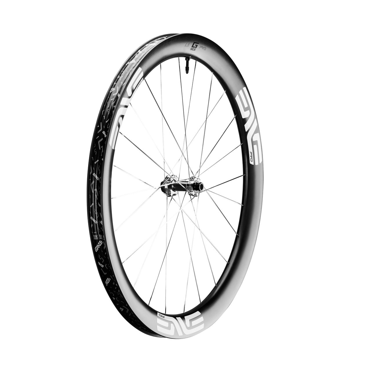 An Enve SES 4.5 Pro front wheel